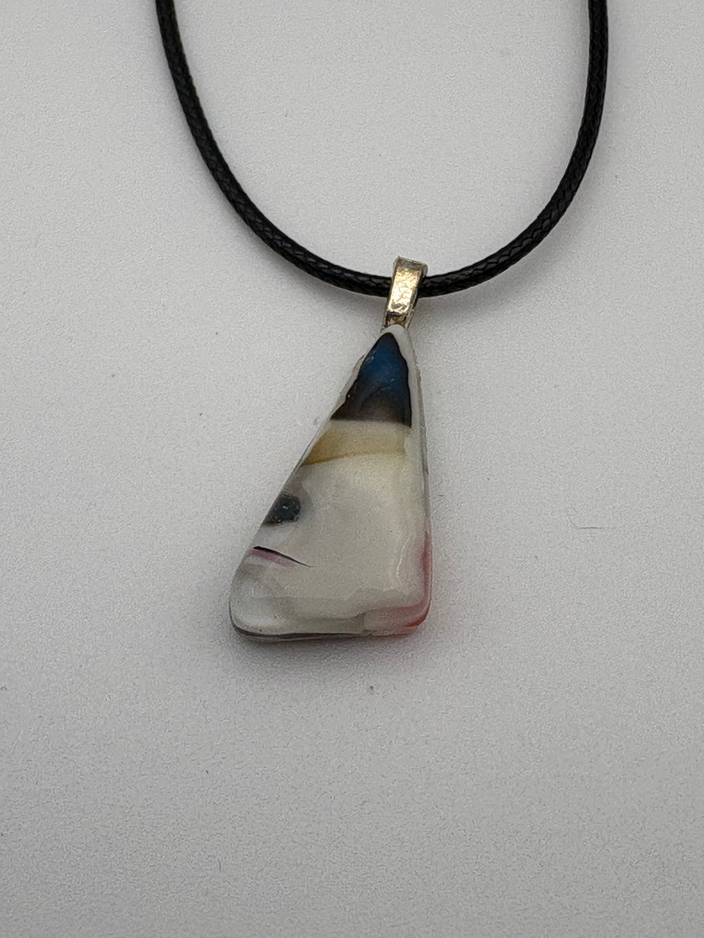 Fused Glass Abstract Pendant Necklace