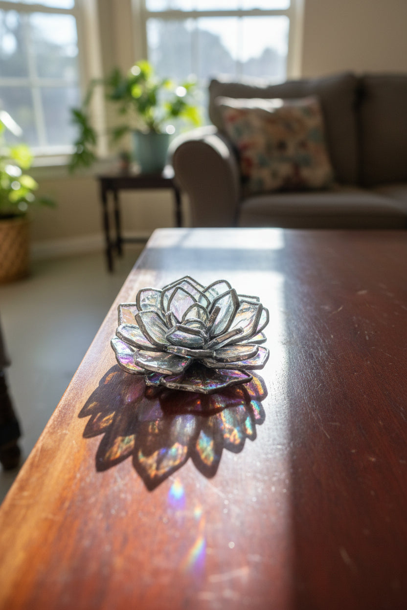 Iridescent Stained Glass Rose