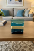 Fused Glass Sea & Beach Votive Candle Holder