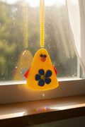 Yellow Fused Glass Bird Suncatcher